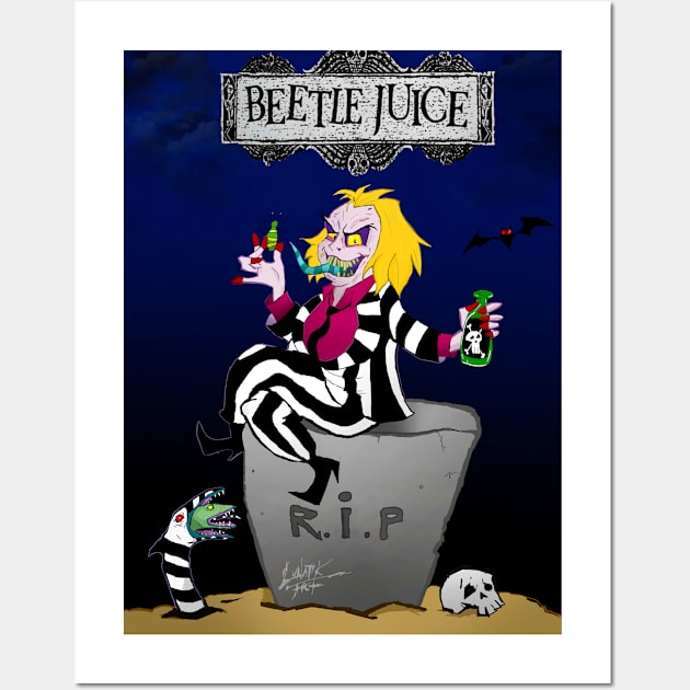 Beetlejuice Wall Art by Art Of Lunatik